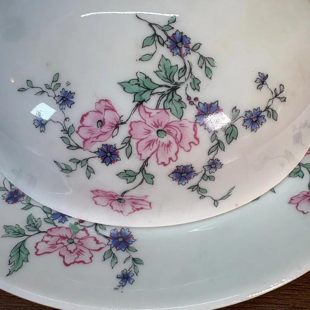 Antique THEODORE HAVILAND LIMOGES HAND‎ PAINTED Porcelain Covered Butter Dish